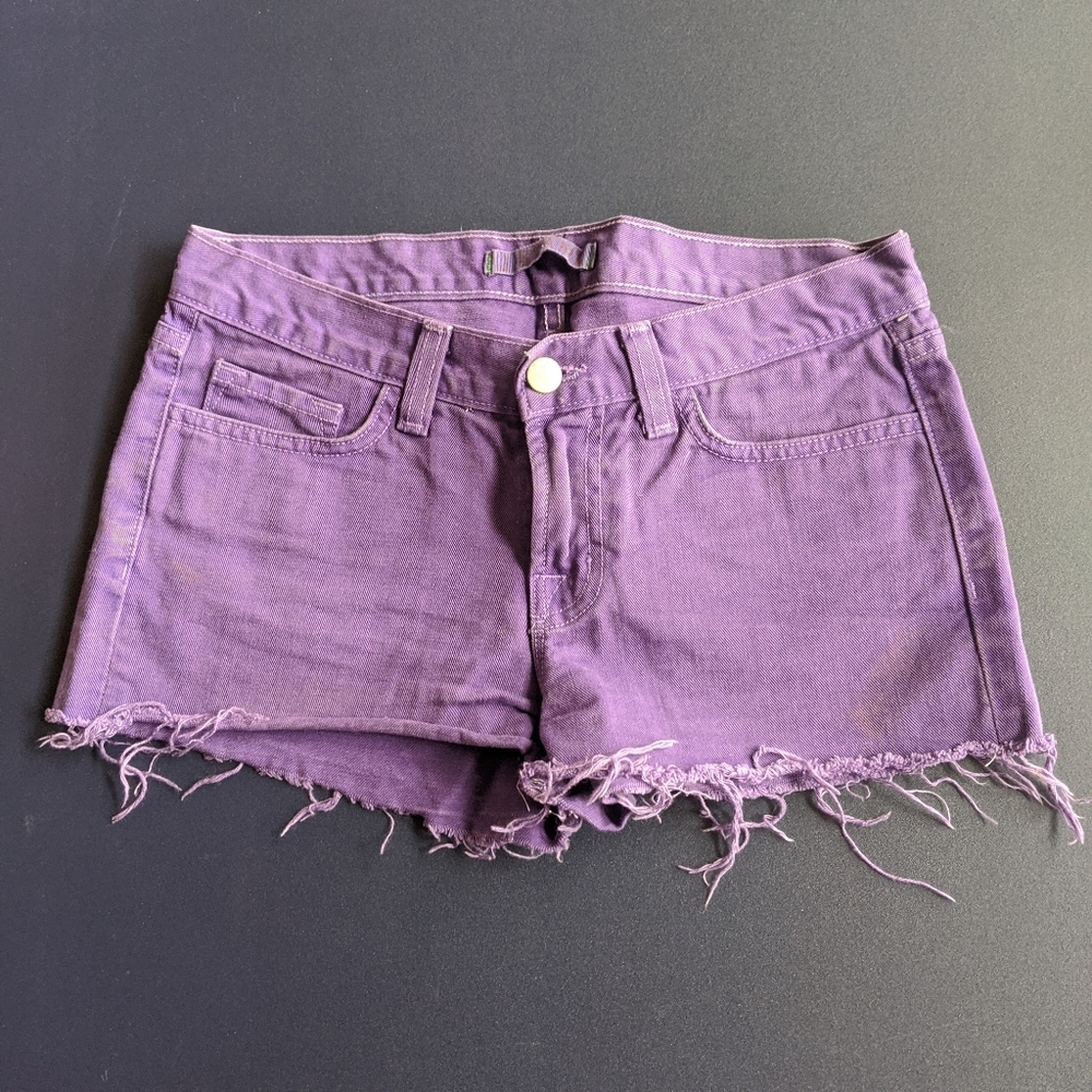 J Brand purple denim / jean shorts.